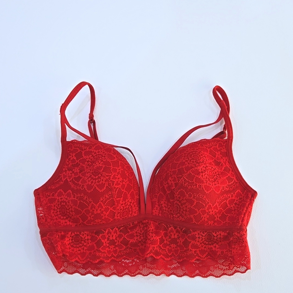 Victoria's Secret Pink Red Lace Bralette